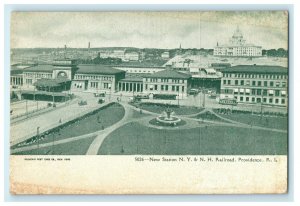 1905 New Station NY and NH Railroad Providence, Rhode Island RI Postcard