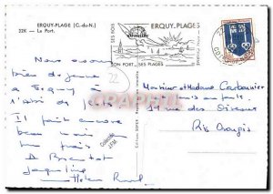 Postcard Modern Erquy Beach Port