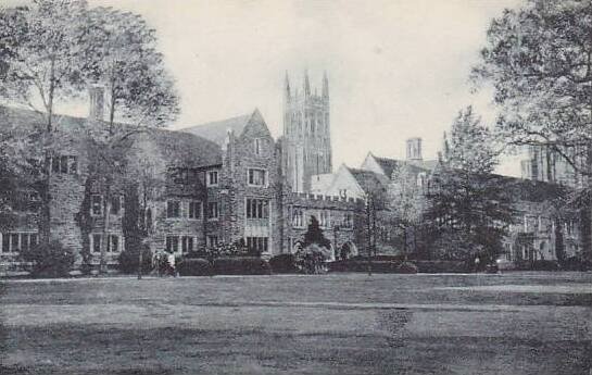 North Carolina Durham Chapel Spire Union Dormitory Duke University Albertype