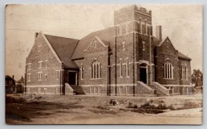 Columbus OH Ohio RPPC Washington Methodist Church Markison Ave Postcard I22