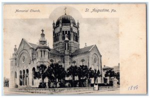 c1898 Memorial Church Dome Cross Tower Artistic Design St. Augustine FL Postcard