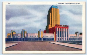 CHICAGO, IL Ilinois ~ 1933 WORLD'S FAIR ~ General Motors Building Linen Postcard