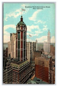 Broadway North From Liberty Street New York CIty NY NYC UNP DB Postcard W9