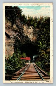 Gate City VA-Virginia, Scenic Natural Tunnel Train Steam Engine Vintage Postcard