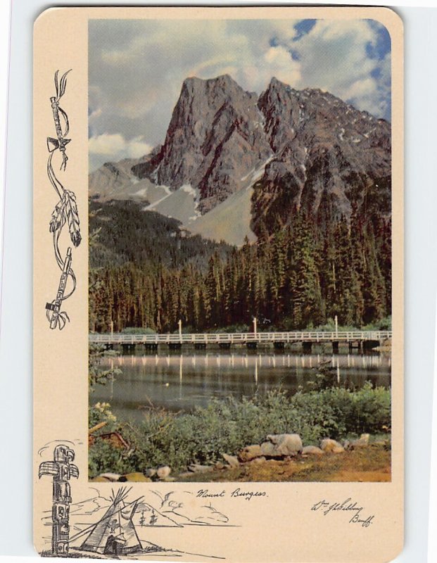 Postcard Mount Burgess, Yoho National Park, Canada 