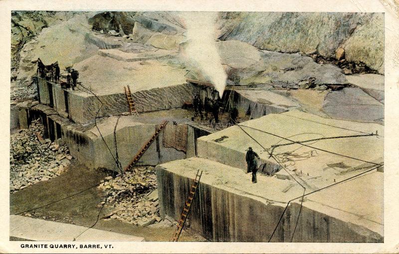 VT - Barre. Jones Brothers Light Granite Quarry  