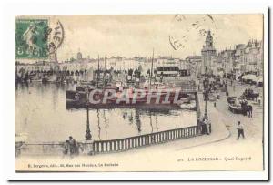 La Rochelle Old Postcard Quai Duperre (boats)