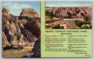 Arizona~Grand Canyon Natl Park Multi View Scenes~PM 1961~Vintage Linen Postcard