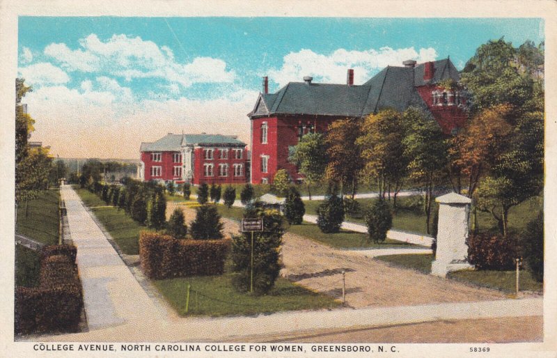 GREENSBORO, North Carolina, 1900-1910s; College Avenue, North Carolina College