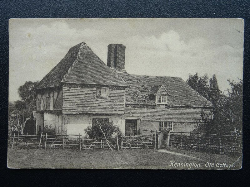 Kent Ashford KENNINGTON Old Cottage Old Postcard by Goulden