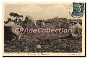 Old Postcard Carnac Plage The Mound The Rosters