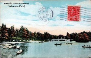 Canada Montreal La Fontaine Park Vintage Postcard C203