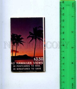 206221 ALOHA from HAWAII sunrise old miniature card