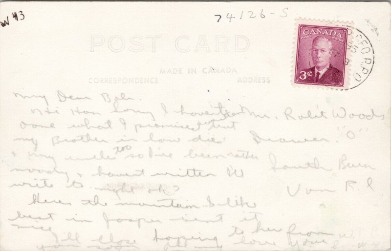 Mount Edith Cavell Alberta AB Harry Rowed 302 RPPC Postcard G10