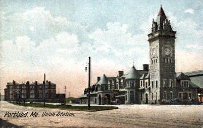 Union Station, Portland, Maine, ME, USA Railroad Train Depot Unused 