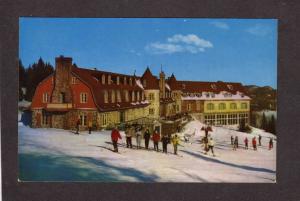 QC Ski Lodge Chantecier Ste Adele en haut Quebec Canada Carte Postale Postcard