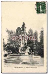 Old Postcard Valenciennes Monument Watteau