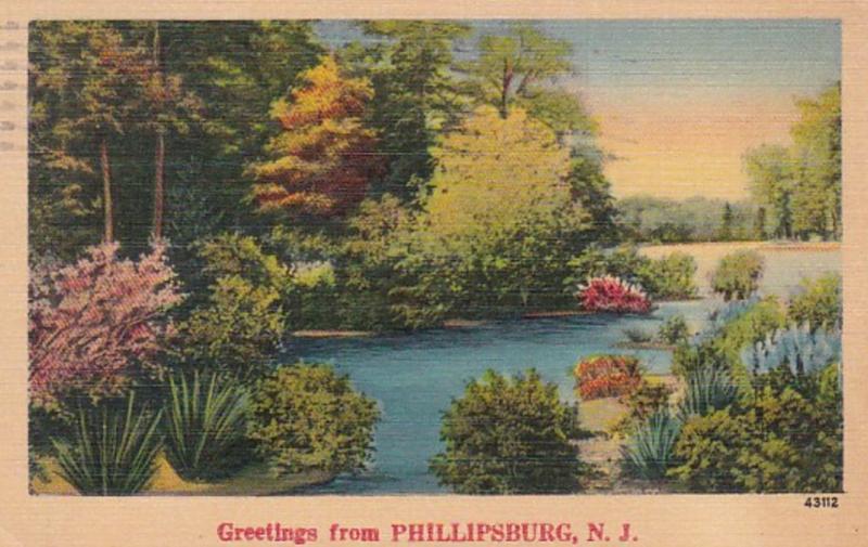 New Jersey Greetings From Phillipsburg 1947