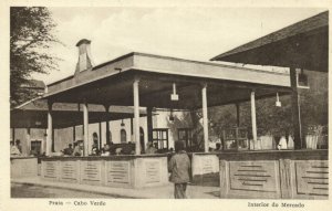 cape verde, PRAIA, Interior do Mercado (1920s) Postcard