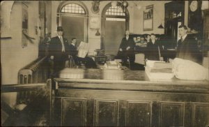 Office Interior Victoria Fair Horse Show Calendar on Wall c1910 RPPC