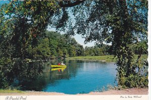 Canada Fishing A Peaceful Pond Souvenir de Lachute Quebec