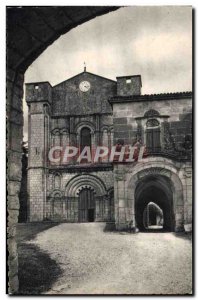 Postcard Abbey of Bassac Facade of & # 39eglise and entry of & # 39abbaye