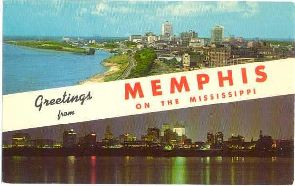 Scene Greetings from Memphis, Memphis, Tennessee, TN, Chrome