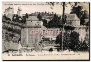 Old Postcard Fougeres Chateau Tours Melusine Goblin Surienne and Raoul