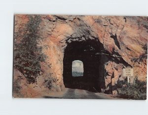 Postcard Shrine in Stone Frame Shrine of Democracy Memorial Tunnel Black Hills