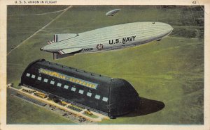 J79/ Akron Ohio Postcard c1910 Goodyear Zeppelin Dock Factory U.S.S. Akron 89