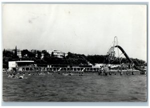 c1950's Bacvice Beach Split Croatia Vintage Posted RPPC Photo Postcard