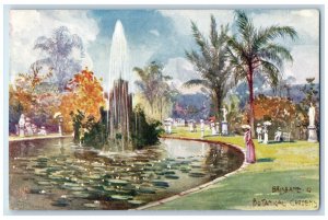 c1910 Brisbane Queensland Australia Botanical Gardens Oilette Tuck Art Postcard