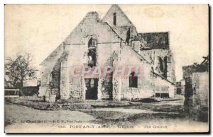 Old Postcard Pont Arcy Aisne Church