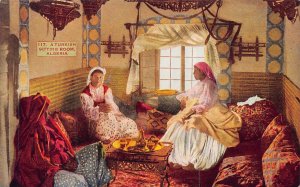 ALGERIA AFRICA~TURKISH SITTING ROOM~POSTCARD