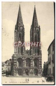 Old Postcard Saint Lo La Cathedrale