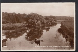 Cambridgeshire Postcard - River Nene at Milton Ferry, Peterborough   P295