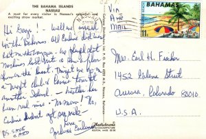 Vintage Postcard Straw Market Bahama Islands Nassau Plastichrome