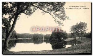 Old Postcard St Fargeau The Piece of & # 39eau du Chateau