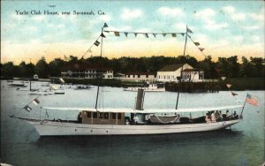 Savannah Georgia GA Yacht & Yacht Club c1910 Postcard