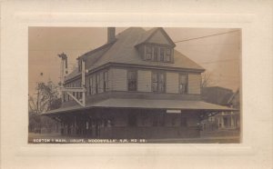 J81/ Woodsville New Hampshire RPPC Postcard c1910 B&M Railroad Depot 191