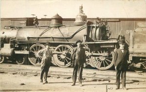 C-1910 Railway railroad Locomotive Engine RPPC real Photo Postcard 22-7892 