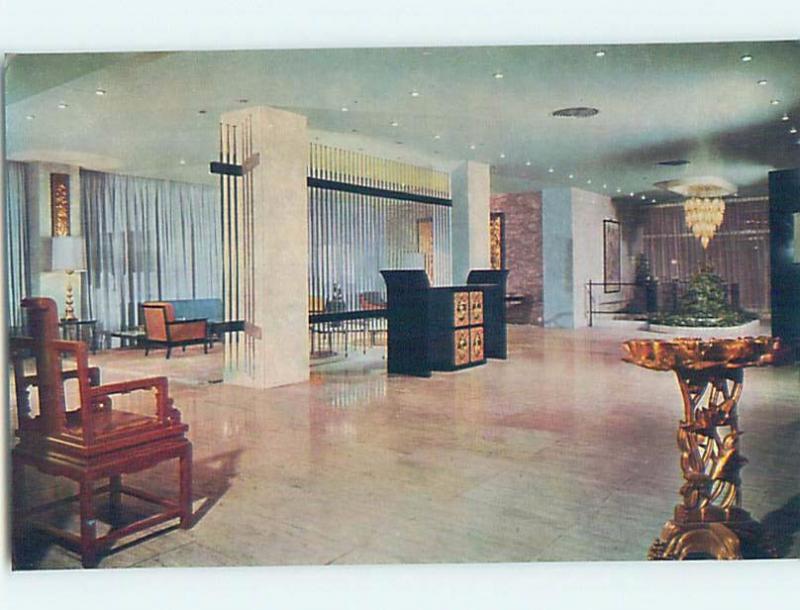 Unused Pre-1980 AMBASSADOR HOTEL LOBBY Hong Kong China F6116