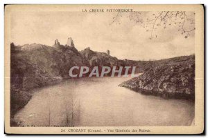 Old Postcard Crozant (Creuse) Vue Generale Ruins