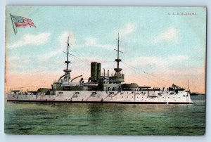 Alabama Postcard USS Steamer Battleship Warship Navy World War II c1905 Vintage