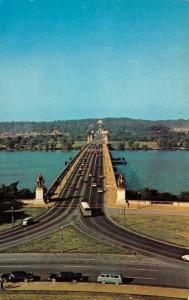 Washington, D.C.  CARS~VW VAN~BUS on MEMORIAL BRIDGE  c1960's Chrome Postcard