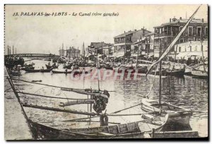 Old Postcard Fishing Boat Palavas The Left Bank Canal