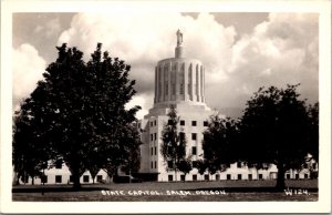 Real Photo Postcard State Capitol in Salem, Oregon