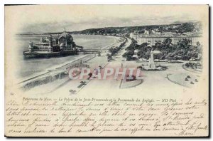 Postcard Panorama Old Nice Palais de la Jetee Promenade and Promenade des Ang...