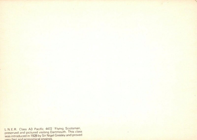 Railway Postcard - L.N.E.R.Class A3 Pacific 4472 'Flying Scotsman' Train RR9976