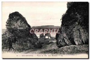 Old Postcard Douarnenez Square Ris The Rocks